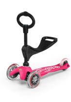 Mini Scooter 3 em 1 Deluxe - 3 Estágios, Rosa (1 a 5 anos)