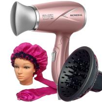 Mini Secador De Cabelo Mondial 1200w Ion Dobrável Viagem Rosa Sm14 Bivolt Com Difusor De Cachos Touca Difusora Mini Secador De Cabelo Mondial 1200w Ion Dobrável Viagem Rosa Sm14 Bivolt Com Difusor De Cachos Touca Difusora