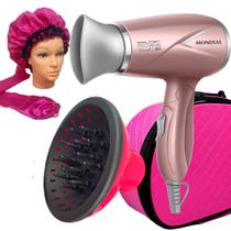 Mini Secador De Cabelo Mondial 1200w Ion Dobrável Viagem Rosa Sm14 Bivolt Difusor Cachos Touca Difusora Com Maleta Mini Secador De Cabelo Mondial 1200w Ion Dobrável Viagem Rosa Sm14 Bivolt Difusor Cachos Touca Difusora Com Maleta