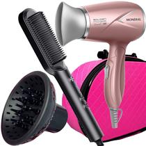Mini Secador De Cabelo Mondial 1200w Ion Dobrável Viagem Rosa Sm14 Difusor Cachos Escova 2 Em 1 Marca Prosper Hq Bivolt Com Maleta Mini Secador De Cabelo Mondial 1200w Ion Dobrável Viagem Rosa Sm14 Difusor Cachos Escova 2 Em 1 Marca Prosper Hq Bivolt Com Maleta