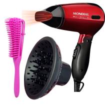 Mini Secador De Cabelo Mondial 1200w Ion Dobrável Viagem Vermelho Sm13 Bivolt Com Difusor De Cachos Acessorios Mini Secador De Cabelo Mondial 1200w Ion Dobrável Viagem Vermelho Sm13 Bivolt Com Difusor De Cachos Acessorios