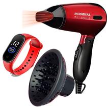 Mini Secador De Cabelo Mondial 1200w Ion Dobrável Viagem Vermelho Sm13 Bivolt Com Difusor De Cachos Acessorios Mini Secador De Cabelo Mondial 1200w Ion Dobrável Viagem Vermelho Sm13 Bivolt Com Difusor De Cachos Acessorios