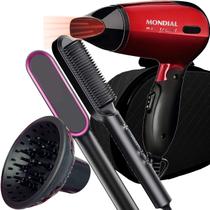 Mini Secador De Cabelo Mondial 1200w Ion Dobrável Viagem Vermelho Sm13 Difusor Cachos Escova 2 Em 1 Marca Prosper Hq Bivolt Com Maleta Mini Secador De Cabelo Mondial 1200w Ion Dobrável Viagem Vermelho Sm13 Difusor Cachos Escova 2 Em 1 Marca Prosper Hq Bivolt Com Maleta