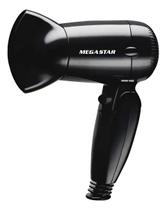 Mini Secador de Cabelo Viagem Megastar SC302 Bivolt 1000W Preto Dobrável Mini Secador de Cabelo Viagem Megastar SC302 Bivolt 1000W Preto Dobrável