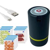 Mini Seladora A Vacuo Conserva Alimentos Carne Frutas Embala Comida Fresca Domestica Portatil Usb Cozinha