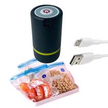 Mini Seladora A Vacuo Conserva Comida Carne Alimento Frutas Embaladora Domestico Cozinha Casa