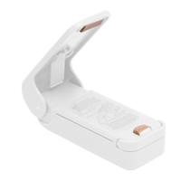 Mini Seladora de Embalagem de Plastico Branca 9,5cm x 3,5cm 3,5cm Lyor