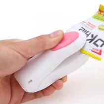 Mini seladora de embalagens saco plastico legumes alimentos seladora maual portatil