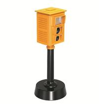 Mini semáforo de semáforo com base - amarelo