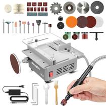 Mini Serra de Mesa Sinpiode 100W com 7 Velocidades e Ângulo Ajustável Mini Serra de Mesa Sinpiode 100W com 7 Velocidades e Ângulo Ajustável