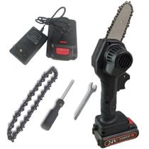 Mini Serra Eletrica De Mao Sem Fio Motosserra Portatil 600W Madeira Galhos Jardim Capintaria Arvores Mini Serra Eletrica De Mao Sem Fio Motosserra Portatil 600W Madeira Galhos Jardim Capintaria Arvores