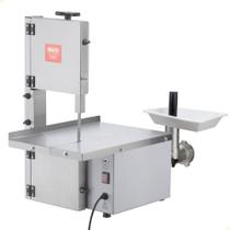 Mini Serra Fita Malta Branca Mesa Inox com Moedor Boca 5 Motor 1/3 Cv Bivolt 3101063