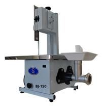 Mini Serra Fita motor 1/3 Mesa Móvel Com Moedor Carne boca 5 Acoplado Bja150