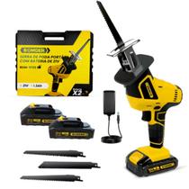 Mini Serra Poda Elétrica Bateria 21v Portátil Cor Amarelo Preto 110/220V Bivolt Mini Serra Poda Elétrica Bateria 21v Portátil Cor Amarelo Preto 110/220V Bivolt