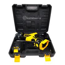 Mini Serra Sabre Poda Elétrica Portátil 21v Com 2 Baterias De Longa Duração BOM9702