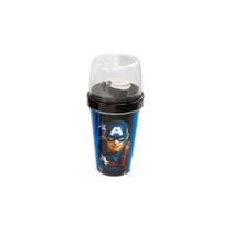 Mini Shakeira de Plástico 320 ml com Misturador Avengers Capitão América Plasutil - Plasútil