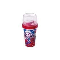 Mini Shakeira Infantil Copo c/ Tampa Minnie/Mickey/Homem de Ferro/Homem Aranha/Frozen Disney 320mL Plasútil