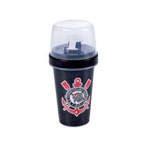 Mini Shakeira Infantil Tampa Giratória Corinthians 320ml