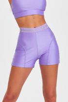 Mini Short Atletika Elástico Roxo Lavanda
