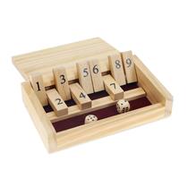 Mini Shut The Box Game WE Games Wooden 14 cm 9 números Tiles