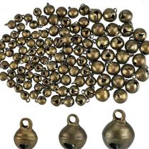 Mini Sino De Bronze Vintage 100 Peças, Sino Elíptico De Latão Antigo Para Artesanato, Decoração De Mini Sino De Bronze Vintage 100 Peças, Sino Elíptico De Latão Antigo Para Artesanato, Decoração De