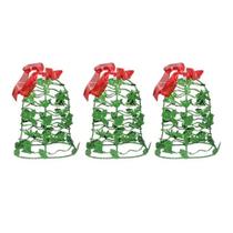 Mini Sino de Natal Verde Decoracao Natalino Kit com 3 unidades (NA-12 Mini Sino Verde)