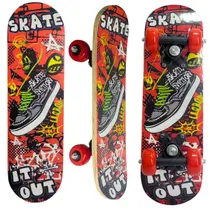 Mini Skate Brinquedo Infantil DM Radical Jr. Para Iniciantes Suporta Até 30 Kg DMR6306 Mini Skate Brinquedo Infantil DM Radical Jr. Para Iniciantes Suporta Até 30 Kg DMR6306