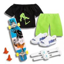 Mini Skate de Dedo com Calças, Sapatos e Ferramentas - Brinquedo Infantil