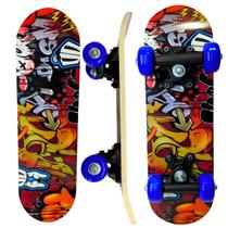 Mini Skate Infantil Estampado Completo Montado Resistente Radical Até 30 Kg Rodas Macias