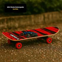 Mini Skate Infantil Estampado Multicolorido Leve Resistente e Seguro Certificado INMETRO