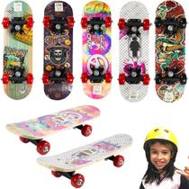 Mini Skate Infantil Menina Feminino Completo Board Rosa Kids