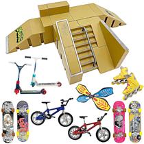 Mini Skate Park de Madeira - Conjunto de Rampas para Finger Skate