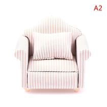 Mini Sofá 1:12 com Travesseiro para Casa de Bonecas - Decoração DIY para Crianças