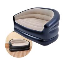 Mini Sofá Assento 2 Lugares Inflável Portátil + Bomba De Ar