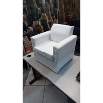 Mini Sofa Infantil De Crianças Poltrona Branco Liso
