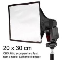 Mini Softbox Difusor P/ Flash Speedlight Fotográfico Retangular 20x30cm Fotoparts Mini Softbox Difusor P/ Flash Speedlight Fotográfico Retangular 20x30cm Fotoparts
