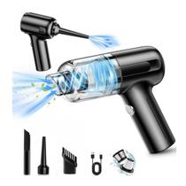 Mini Soprador Aspirador De Pó 3em1 Usb Portatil Recarregável Cor Preto