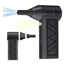 Mini Soprador Ventilador De Ar Turbo Jato 130000 Rpm Sem Fio 3 Potências Aspirador Bateria 3000mah Portátil Vento Forte Portátil Recarregavel Cor Pr