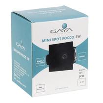 Mini Spot Focco Embutir 3W Preto 2700K Ir90 Bivolt IP20 Gaya Mini Spot Focco Embutir 3W Preto 2700K Ir90 Bivolt IP20 Gaya