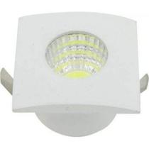 Mini spot led downlight ctb 1w quadrado bivolt - branco frio 6000k ctb