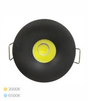 Mini spot led redondo embutir 3W 6500K preto Makled Mini spot led redondo embutir 3W 6500K preto Makled