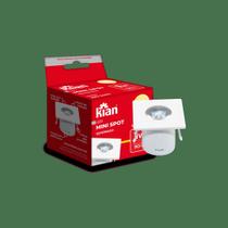 MINI SPOT Luminaria LED QUADRADA 1W 3000K BRANCO MOVEIS BIVOLT KIAN MINI SPOT Luminaria LED QUADRADA 1W 3000K BRANCO MOVEIS BIVOLT KIAN