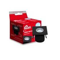 MINI SPOT Luminaria LED QUADRADA 1W 6500K PRETO MOVEIS BIVOLT KIAN MINI SPOT Luminaria LED QUADRADA 1W 6500K PRETO MOVEIS BIVOLT KIAN