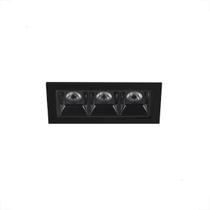 Mini Spot Triplo Embutir Led Recuado 3000K Downlight Bet58