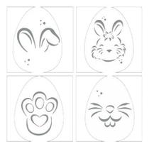 Mini Stencil Páscoa Brilhante - 4 unidades - BlueStar - Rizzo