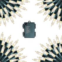 Mini String Lights de Natal Dazzle Bright 200 LED 20m, pacote com 4 Mini String Lights de Natal Dazzle Bright 200 LED 20m, pacote com 4