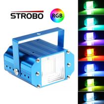 Mini Strobo LED 20W RGB Colorido Sensor Rítmico Bivolt