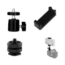 Mini Suporte De Tripé Com Cabeça Esférica Para GoPro, Insta360, DSLR, Filmadora, Acessórios De Mini Suporte De Tripé Com Cabeça Esférica Para GoPro, Insta360, DSLR, Filmadora, Acessórios De
