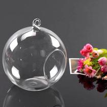 Mini Suporte De Vela De Vidro Pendurado 6/8/10cm Vaso De Planta De Bola Oca Decoração De Árvore De