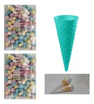 Mini Suspiro Sortido E Casquinhas Azul, Kit 30 Lembrancinha